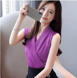 Artificial Silk Blouses Women Wear to Work Chiffon Shirts Plus Size Femme Blusas White Red Black Pink Ladies Satin