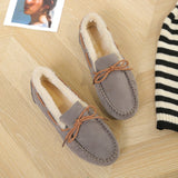 Autumn And Winter New Retro Velvet Thickened Warm Student Flat Cotton Shoes With One Foot Shallow Bean