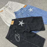 Devil Island Jeans Star Embroidered Jacket High Street Vintage
