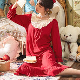 Nightgowns Women Long Sleeve Autumn Chic Popular Ulzzang Popular Vintage Female Nightwear Soft Loose Schoolgirls