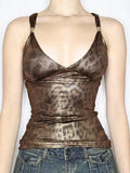 Leopard Print BacklessTank Top- Outfit