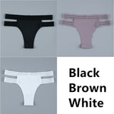 Seamless Panties Ladies Thong Plus Size Women Sexy G String Low Waist Panty Solid Ice Silk Intimates Underwear M-XL