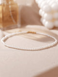 Faux Pearl Choker Necklace- Outfit