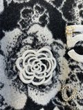 Winter Pearl Diamond Rose Cashmere Sweater Luxury Jumpers Women Crochet Figure 5 Jacquard Knitted Pullovers
