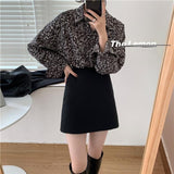 New Spring 2023 Women's Clothing Leopard Print Shirt for Women Street Style Long Sleeve Top Boho Chiffon Blouse for