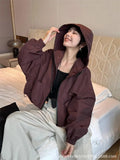Charge Suit Short Coat Female Spring And Autumn New 2024 Hot Style Korean Version Casual Popular Hooded Jacket Good-Looking Jacket-Outfit