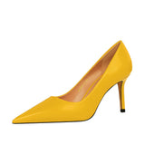 Zingj Simple High Heel Bright Finish Paint Leather Shallow Mouth Tip Sexy Show Thin Professional OL High Heels Single