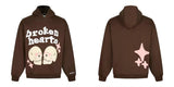 Skull Print Hooded Hoodie Ins Trendy Men's High Street Hoodie In Spring And