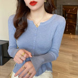 Zingj And Winter Knitwear With A Thin White Cardigan Coat With A Slim Long-Sleeved Sweater Jacket-Outfit