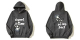 Skull Print Hooded Hoodie Ins Trendy Men's High Street Hoodie In Spring And