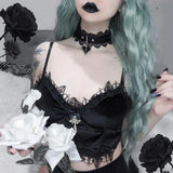 Dark Korean Velvet Sling New Beautiful Back Spring Lace Bra Vest Underwear Women's
