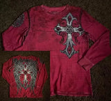 Men's Day Retro Angel Round-Neck Long-Sleeved T-Shirt T-Shirt On The Head Of The Coat With Long-Sleeved Pure