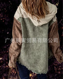 The Ins Autumn Hot Coat Cotton Made Old Wind Double Pocket Hooded Boyfriend Wind Coat Longer Version-Outfit