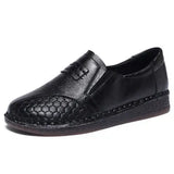 2021 Fashion Women Shoes Genuine Leather Loafers Women Casual Shoes Mother Soft Comfortable Shoes Women Flats