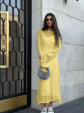 Hot Knitted Hollow Skirt + Vest Skirt Set Women's Soft Knitted Burqa Holiday