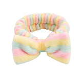 New OMG Letter Coral Fleece Wash Face Bow Hairbands For Women Girls Headbands Headwear Hair Bands Turban Hair