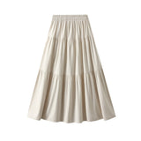 Velvet Brown Dress A-Word Skirt Women Autumn And Winter Show Thin Long Skirt Long Skirt