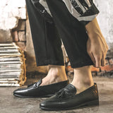 Zingj Shoes Male British Tassel One Foot Pedal Lazy Man Shoes Korean Version Joker Small Leather Shoes Male Ins New