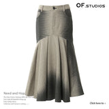 Autumn And Winter Positioning Printing Personality Hair, Body Fish Tail Shape Skirt Female