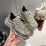 Fashion Water Drill Old Father's Shoes In The Autumn Of 2023, The New Korean Version Of Breathable Muffins Follow The Trend Of Leisure Sports