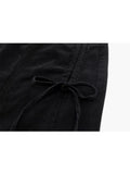 Long Denim Skirt Vintage Fashion High Waist Skirt Gothic Y2K Streetwear Korean Female Split Bandage A-line Jeans