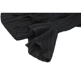 Black Striped Shirt Women's Spring Autumn New Irregular Length Design Sense Personality Lotus Leaf Sleeves Blouse