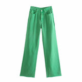 New Spring Style Is High-Waisted And Thin, Loose Straight Trousers, Casual Wide-Leg Pants