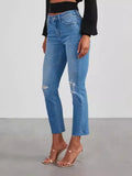 Direct Selling High Waist Elastic Slim Fashion Jeans Female Wish Hot Style Lady-Outfit
