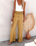 High Waist Loose Long Cotton Linen Wide Leg