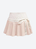 Lace Pleated Mini