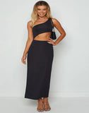 Spring / Summer New One-Shoulder Dress INS Casual Party Side Fork Party