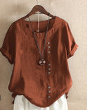 Summer Retro Large Loose Linen Sleeve Women's