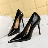 Zingj Simple Thin Heel High Heel Shallow Pointed Head Sexy Thin Professional OL Women's Single Shoes High