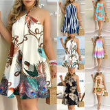 Zingj Wise Hot Style Summer Open Shoulder Hanging Neck Strap Loose Women's