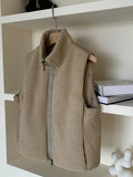 High-End White Duck Down Down Vest Female 2024 Autumn And Winter Thick Knit Stitching Warm Vest Vest Coat Tide-Outfit