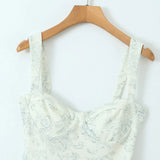 New Sleeveless Print Slim Short Dress In