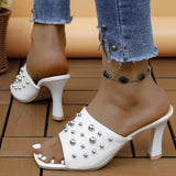 Zingj Outdoor Plus Size High Heel Pearl Fashion High Heels