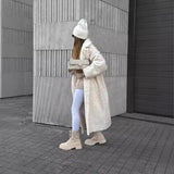 Autumn And Winter New Women's Temperament Commuting Coat Long-Sleeved Collar Plush Coat