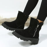 Boots 2025 Winter New Velvet Women's Shoes Warm Boots Cotton Shoes Large Size Women's