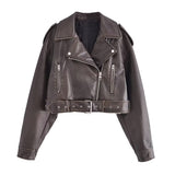 New Spring Style Skinny Leather Locomotive Jacket