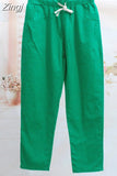 Cotton Linen Pants for Women Trousers Loose Casual Solid Color Women Harem Pants Capri Women's