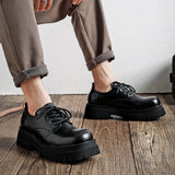 Zingj Shoe Men Summer Low Top Martin Boots Plasole Black Toge Shoes British Casual Small Leather Shoes