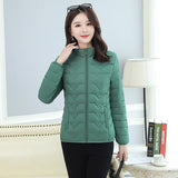 Women Jacket Cotton Short New Warm Solid Color Zipper Pocket Stitching Retro Long Sleeve Top Coat Outwear Size L-5XL