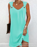 Zingj New Women's Elegant Watercolor Flower Mini Dress ODS3904