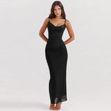Lace Mesh Halter Dress 2023 Summer New Waist Waist And Hip Length