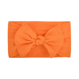 New Cotton Solid Baby Headband For Cute Girls Kid Wide Bow Knot Turban Elastic Hairbands Handmade Headwear Hair