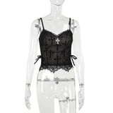 Summer 2024 New Street Hot Girls Flocking Leopard Print Compound Sling Top