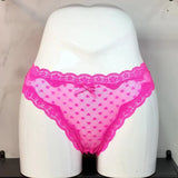 Rear Ribbon Ribbon Lace Trousers Low-Rise Cotton Crotch Large Elastic Heart-Shaped Lace