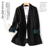 Zingj Jacket Female 2024 Spring And Autumn Net Red New Autumn Dress Korean Version Loose Suit Brown Blazer Jacket