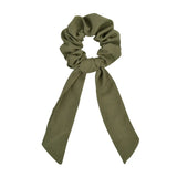 scrunchie hair ties Scarf Elastic Hair Rope for Women Hair Bow Ties Scrunchies Hair Bands Flower Print Ribbon